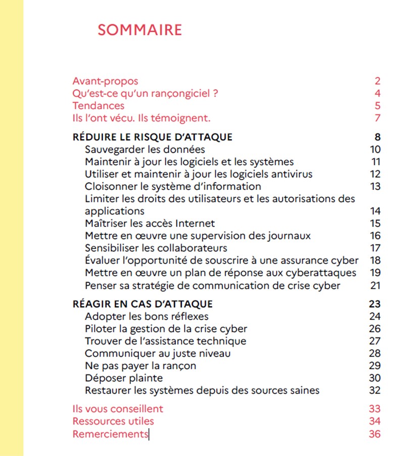 Sommaire Attaques par rançongiciels