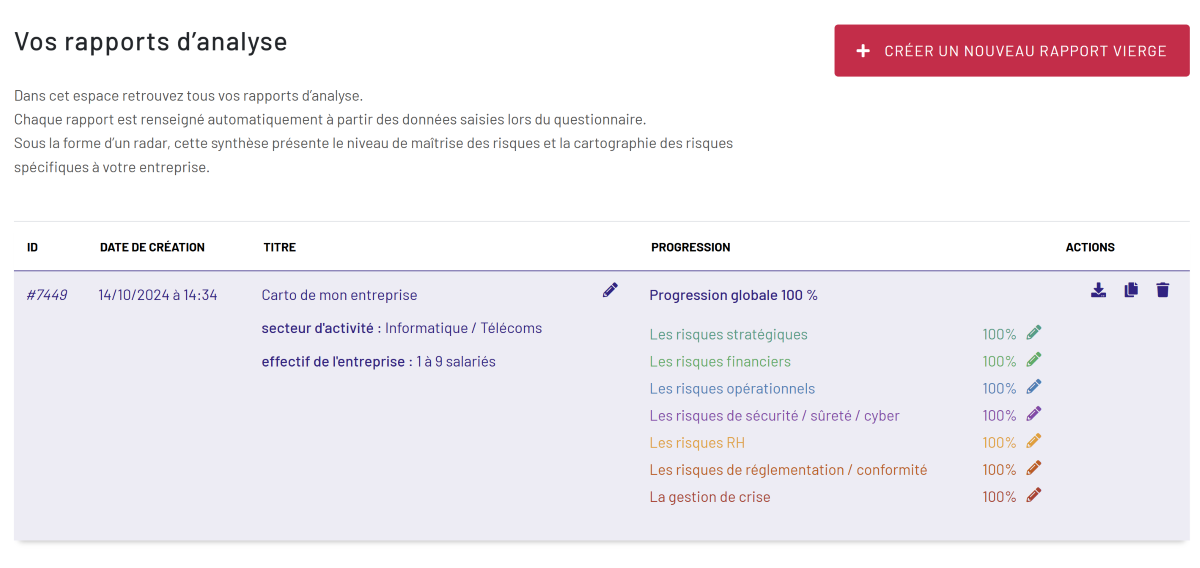 Rapport d'analyse