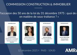 Présentation de la commission Construction & Immobilier du 12 décembre 2025